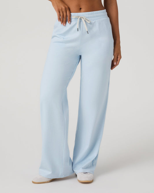 Halo Essential Wideleg - Short Soft Sky Heather Pants - Vuori Clothing