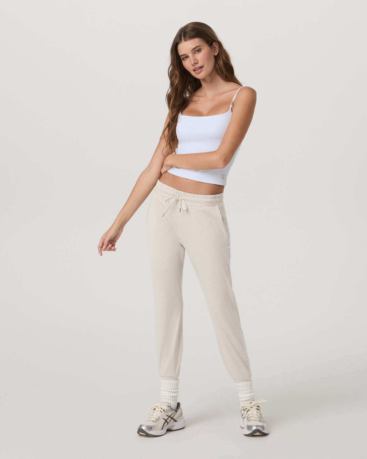 Performance Jogger - Long Ecru Heather - Vuori Clothing