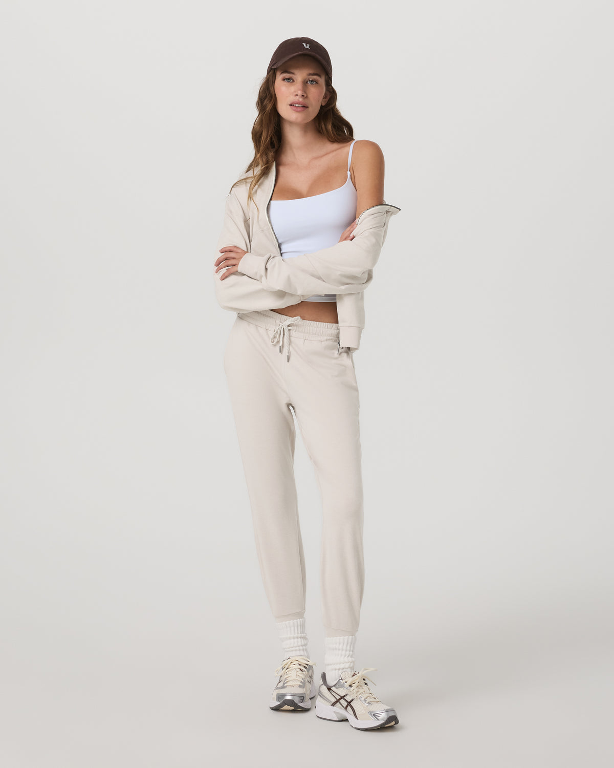 Performance Jogger - Long Ecru Heather - Vuori Clothing