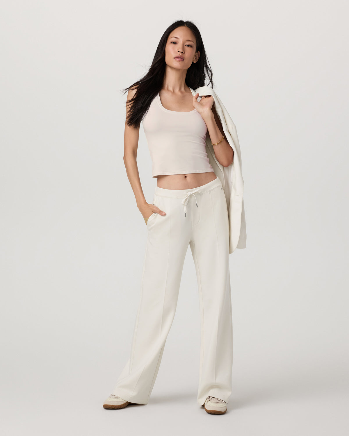 Compose Wideleg Pant Marshmallow Mid-High Rise Pants - Vuori Clothing