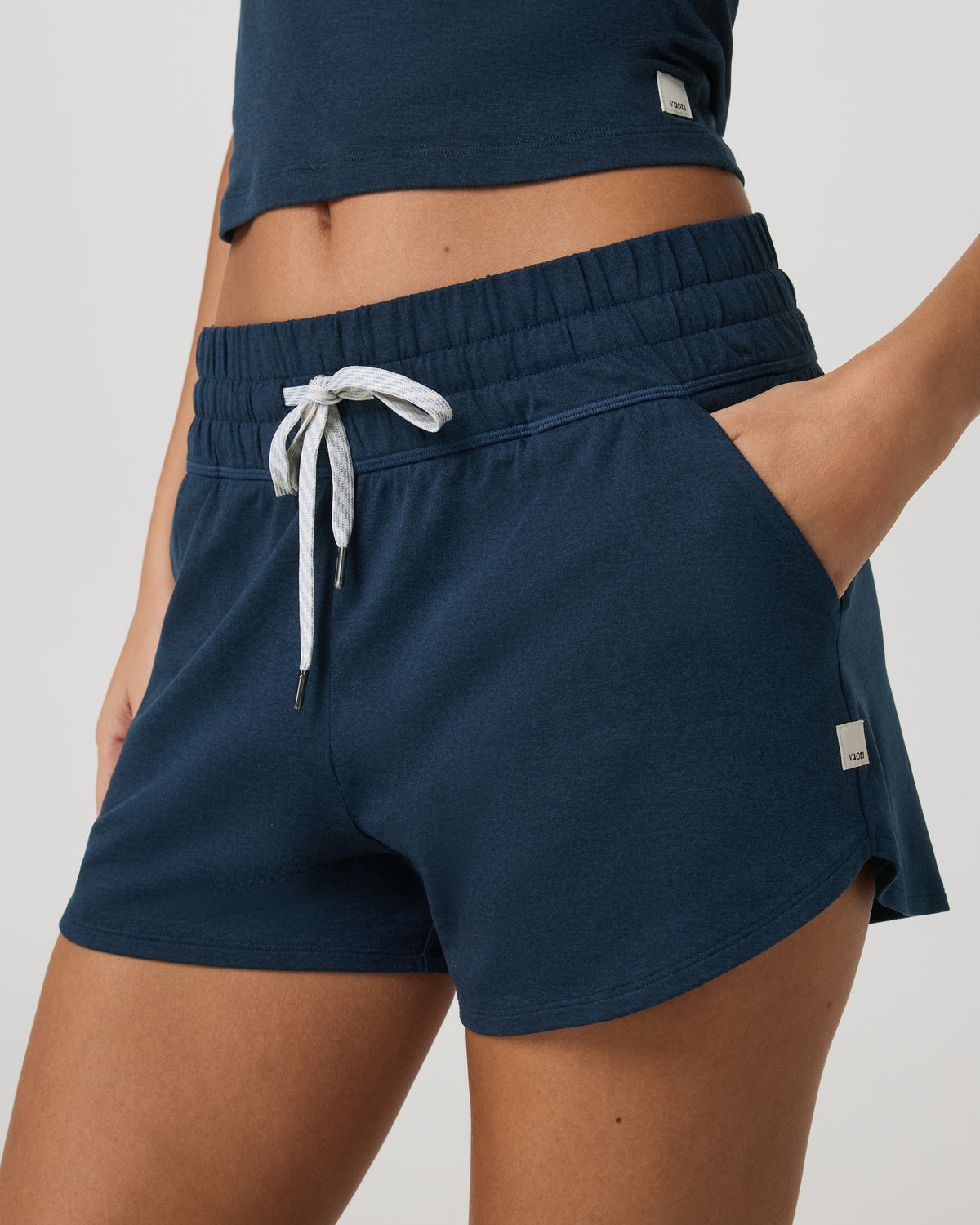 Women's Halo Performance Short 2.0 Blue Coast Heather - Vuori Clothing