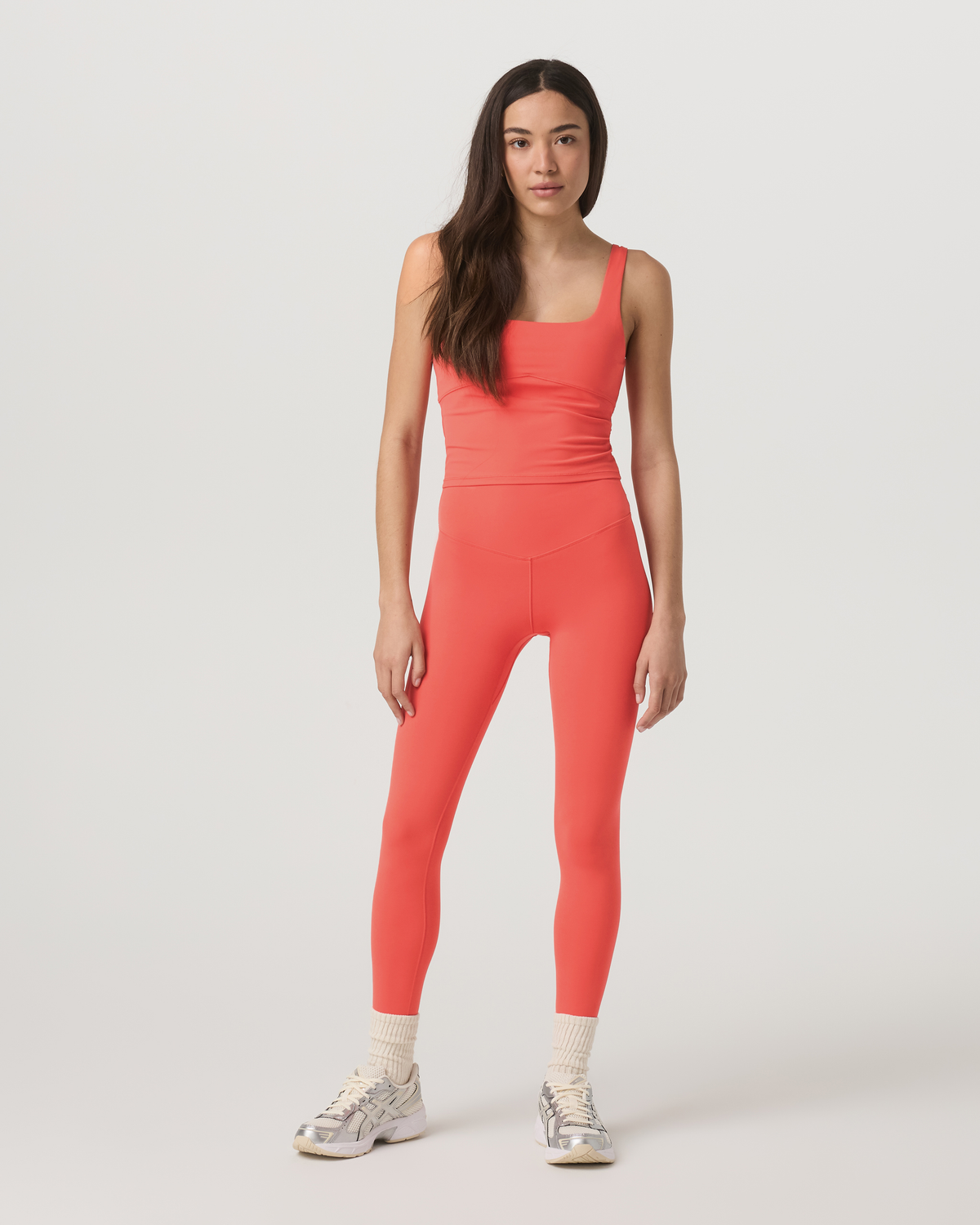 Vuori AllTheForm™ Support Tank Women's Bright Coral Top - Vuori Clothing