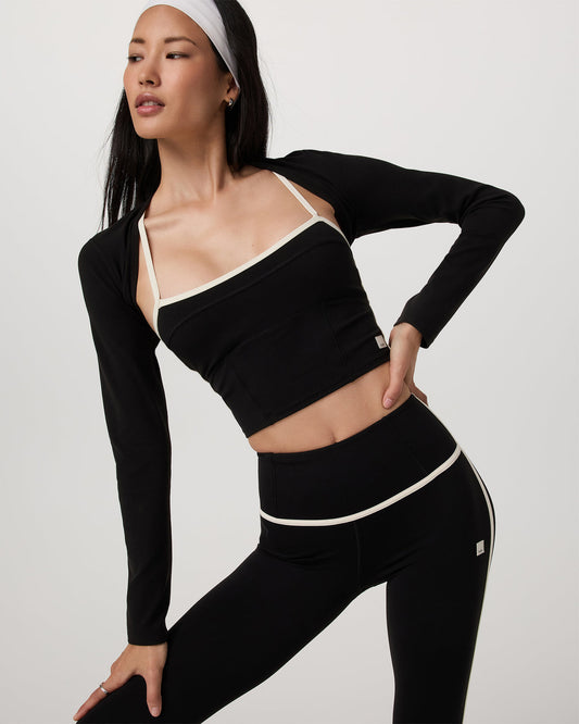 Vuori AllTheFeels™ Corset Tank Women's Black Tank Top - Vuori Clothing