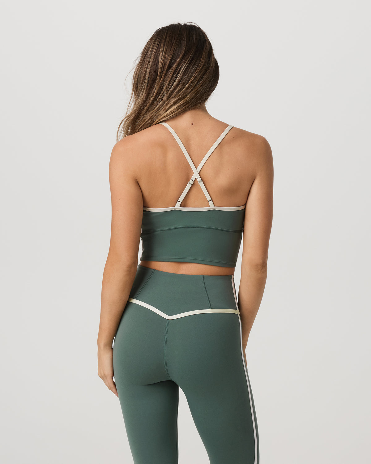 Vuori AllTheFeels™ Corset Tank Women's Agate Green Tank Top - Vuori Clothing