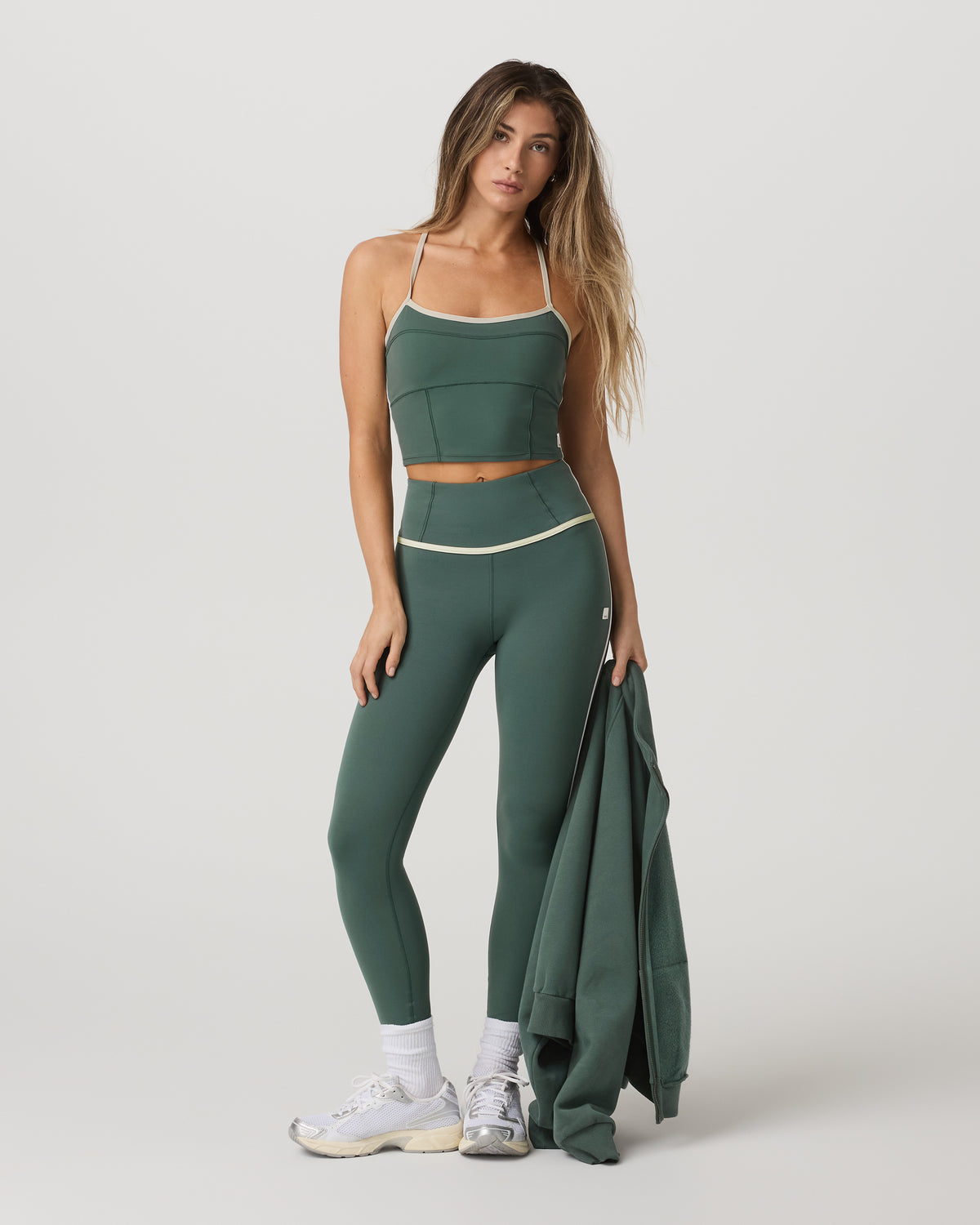 Vuori AllTheFeels™ Corset Tank Women's Agate Green Tank Top - Vuori Clothing