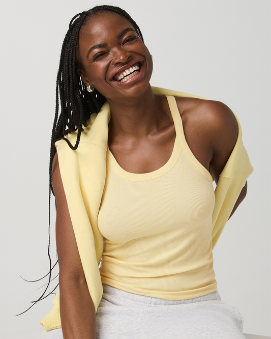 Cove Layering Tank Women's Lemon Snap Heather Tank Top - Vuori Clothing