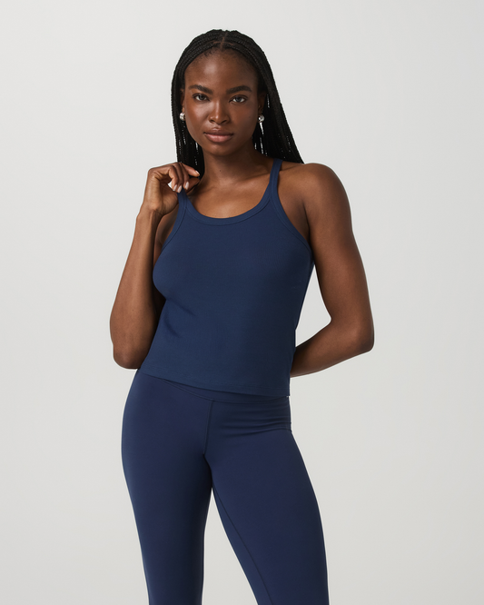 Cove Layering Tank Women's Blue Coast Rib Knit Tank Top - Vuori Clothing