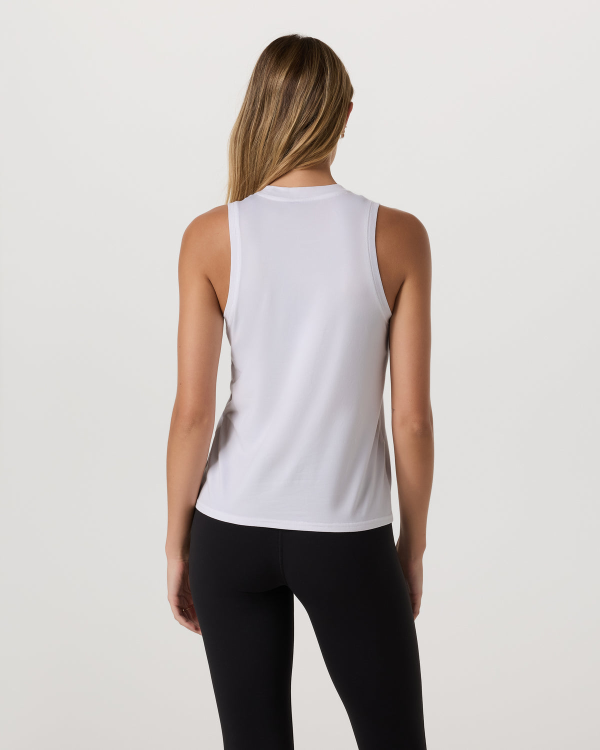 Energy Top Long Women's White Performance Tank Top - Vuori Clothing