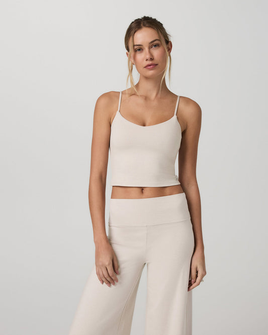 Halo Cami Women's Ecru Heather Performance Knit Top - Vuori Clothing