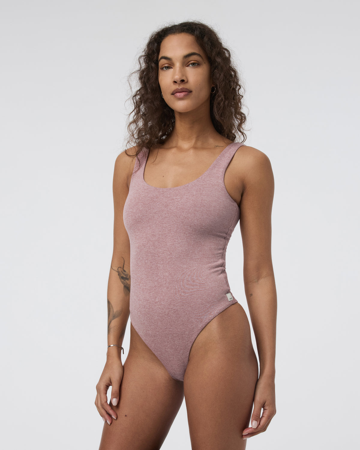 Sleeveless Halo Bodysuit Zion Rose Heather - Vuori Clothing