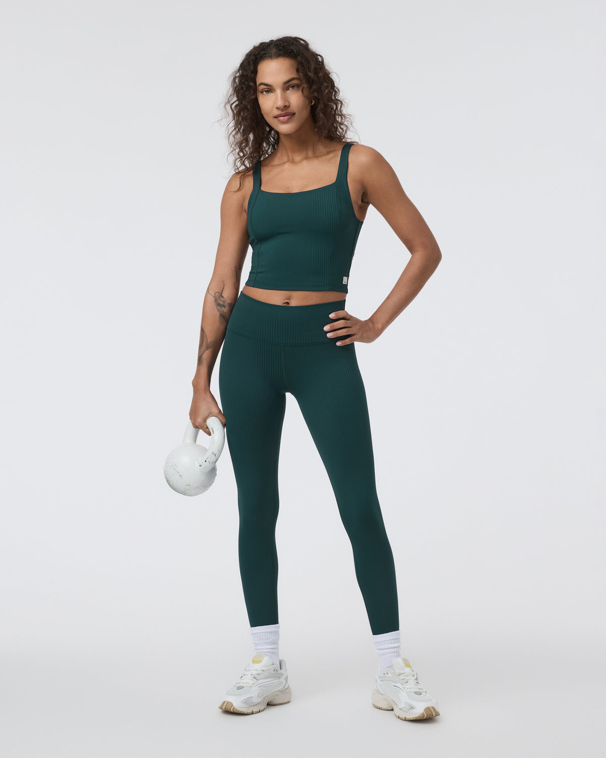 Inversion Rib Support Tank Moss - Vuori Clothing
