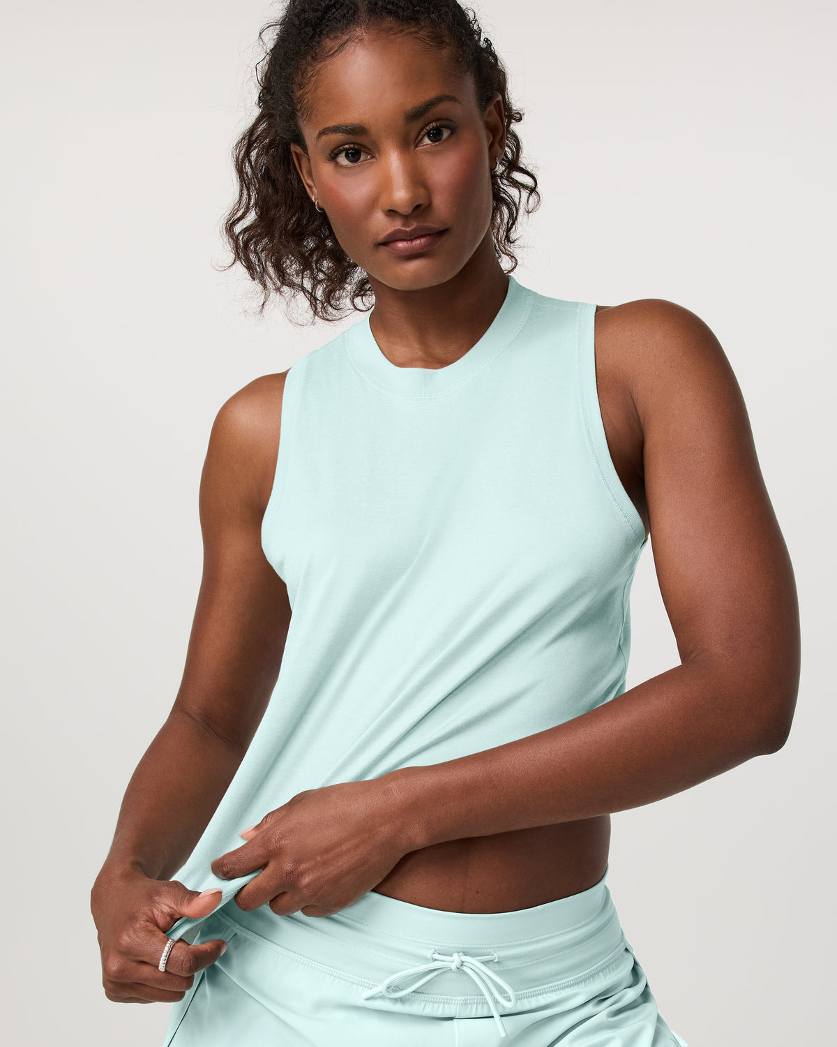 Energy Top - Long Women's Spearmint Heather Tank Top - Vuori Clothing