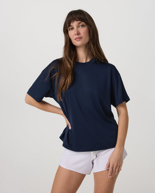 Energy Long Tee Women's Blue Coast Fitness Tee Shirt - Vuori Clothing