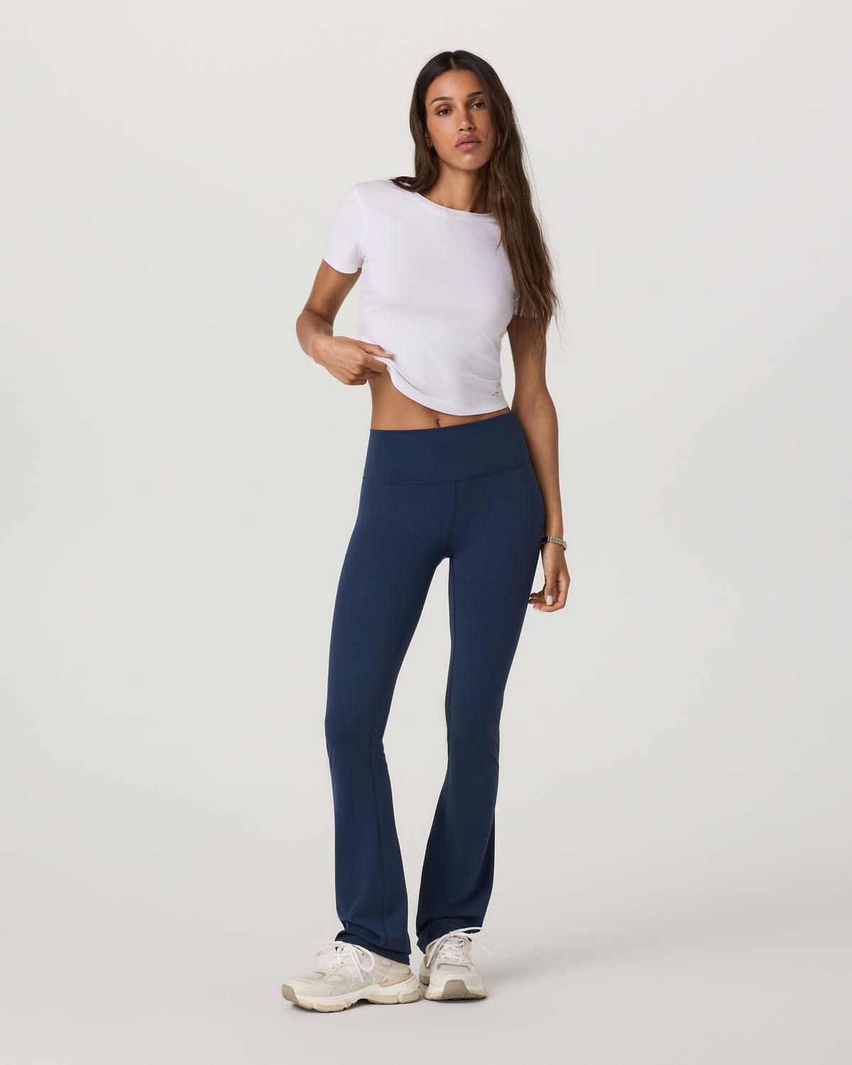 Pose Fitted Tee White Rib Knit Tee Clothing - Vuori Clothing