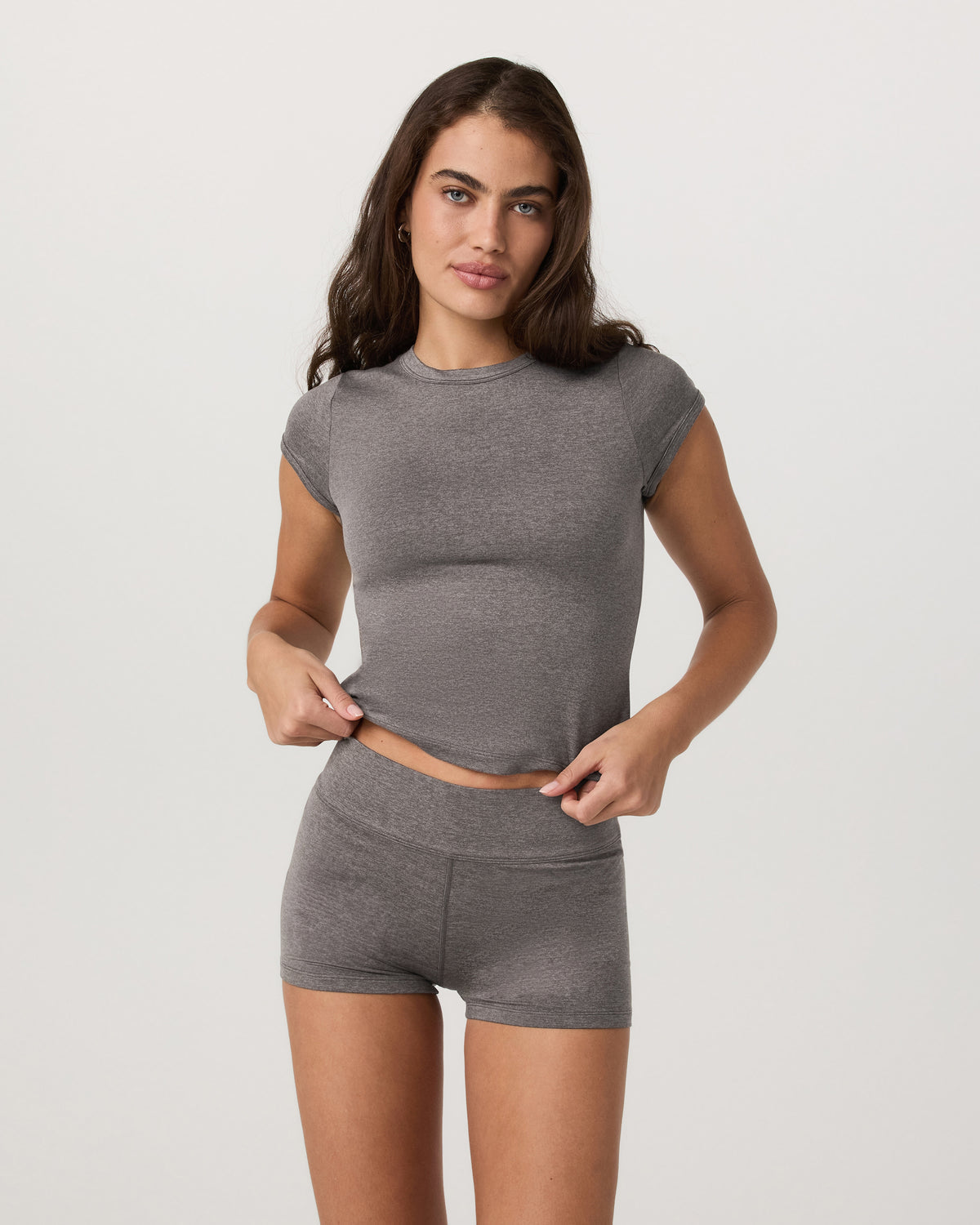 Short Sleeve Halo Baby Tee Women's Chia Heather Tee - Vuori Clothing