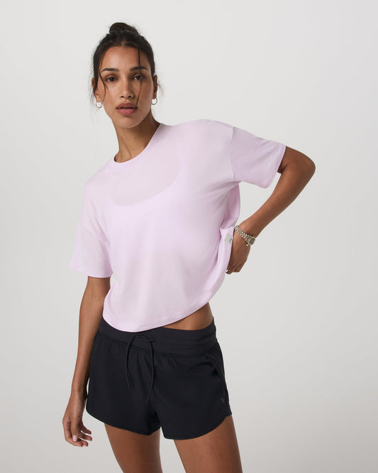 Energy Tee Women's Lilac Breeze Heather Oversized Shirt - Vuori Clothing
