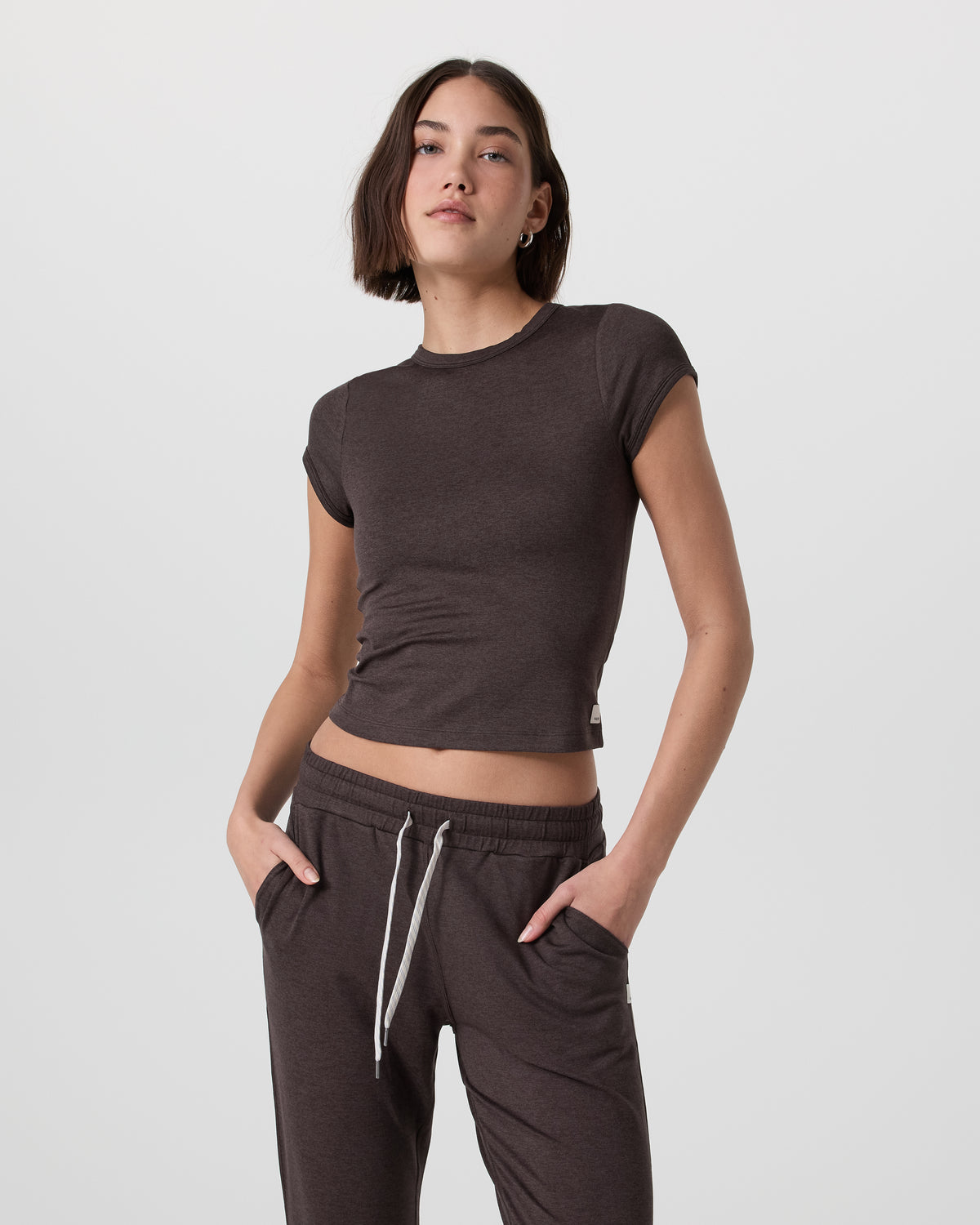 Halo Baby Tee Java Heather - Vuori Clothing