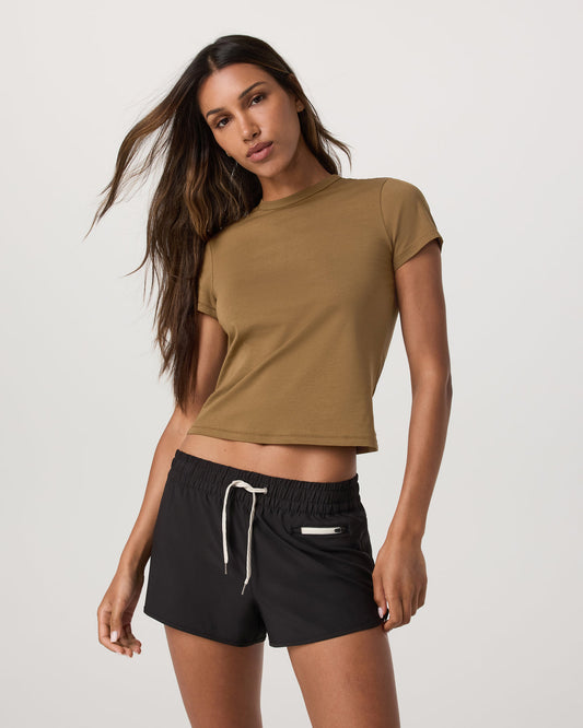 Short Sleeve Feather Classic Tee Women's Rum T-Shirt - Vuori Clothing