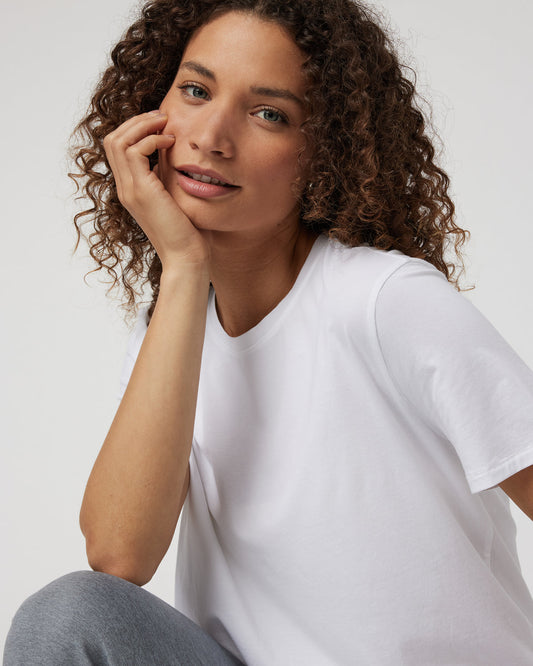 Feather Tee Women's White Lightweight Tee - Vuori Clothing