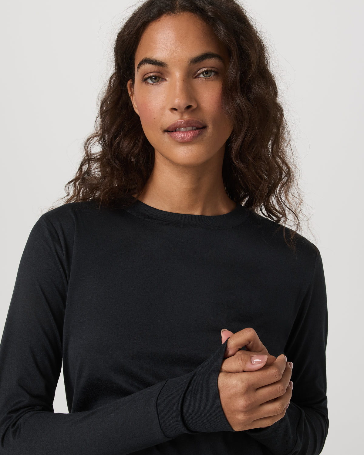 Daydream Crew Lightweight Black Long Sleeve Shirt - Vuori Clothing