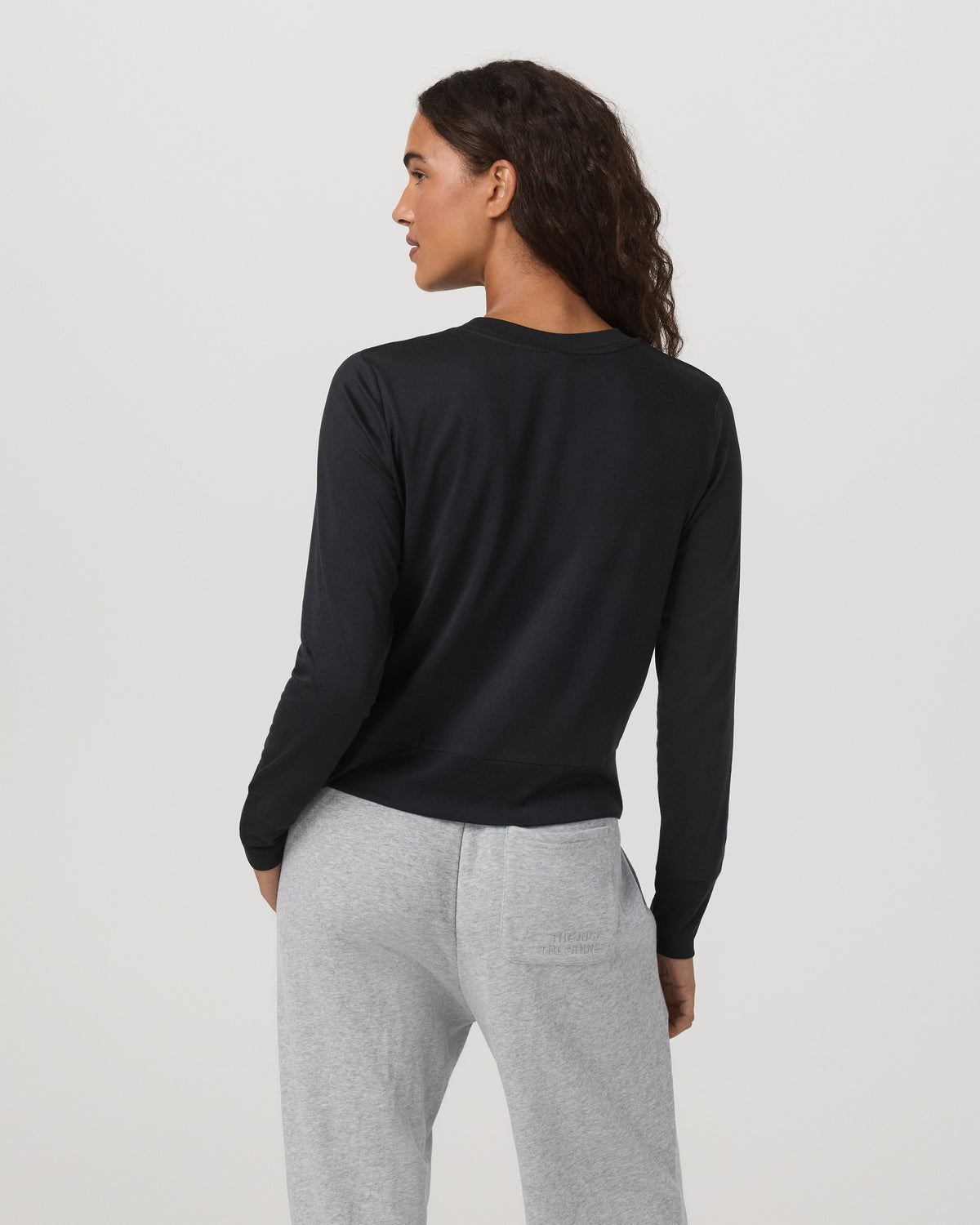 Daydream Crew Lightweight Black Long Sleeve Shirt - Vuori Clothing