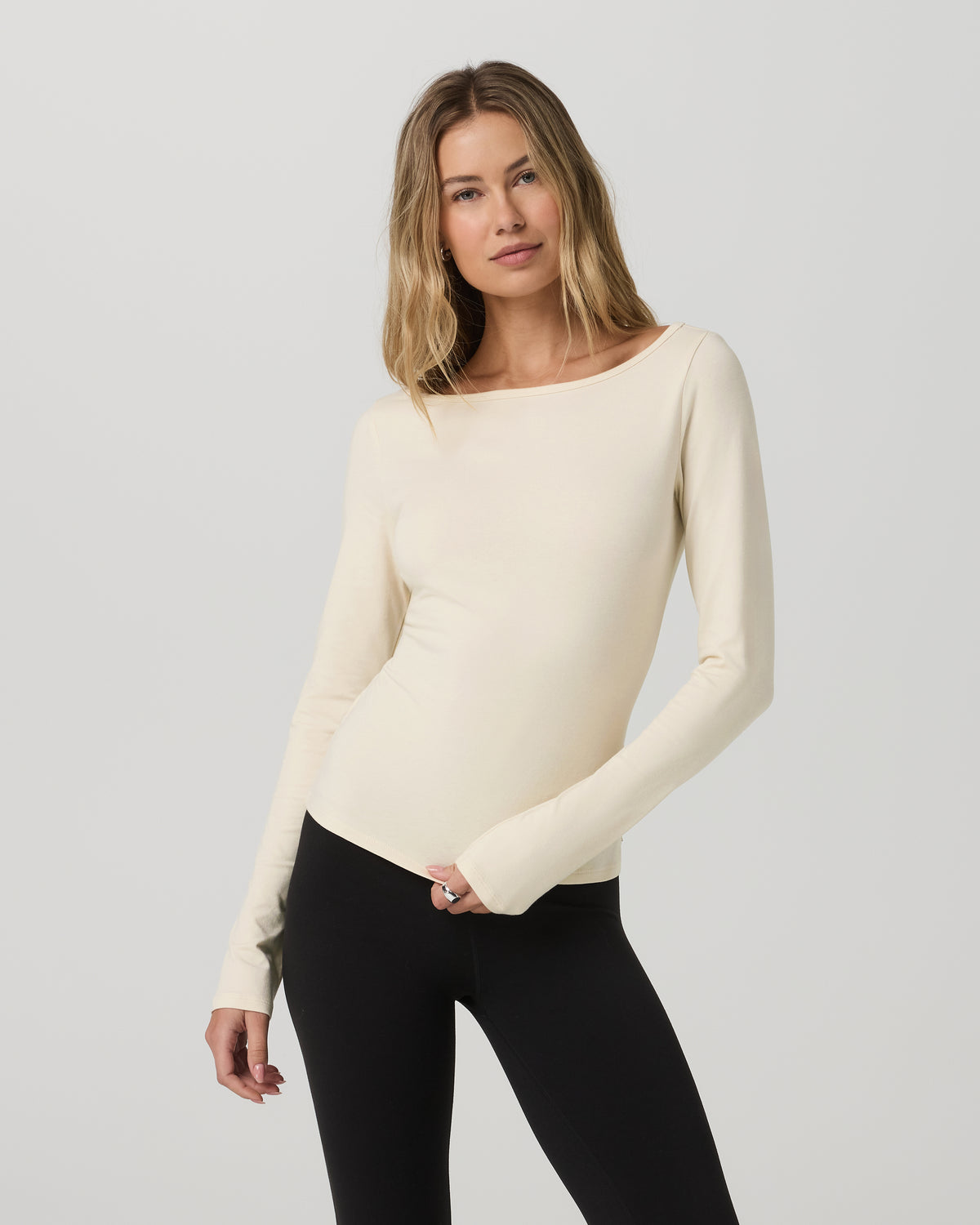 Long Sleeve Tuvalu Boat Neck Bone - Vuori Clothing
