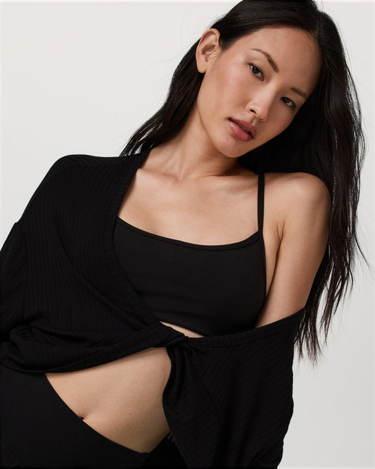Long Sleeve Twist Top Women's Black Twist Top - Vuori Clothing