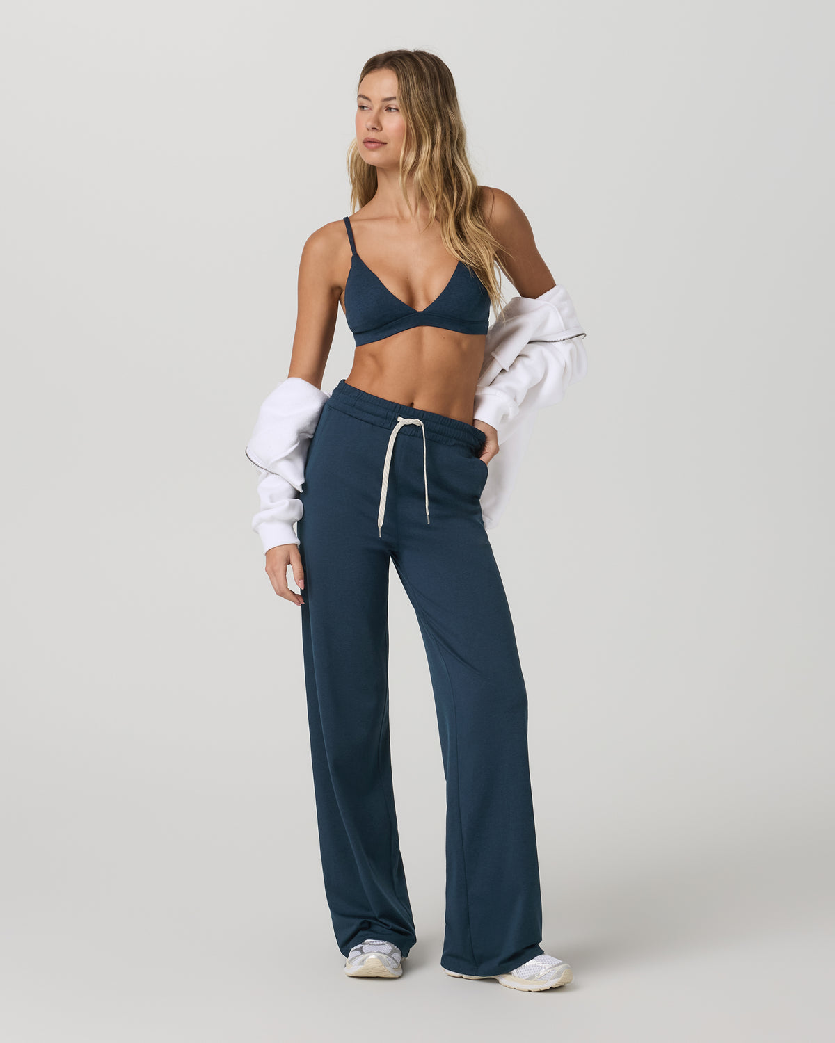 Halo Triangle Bra Blue Coast Heather Low-Support Bra - Vuori Clothing