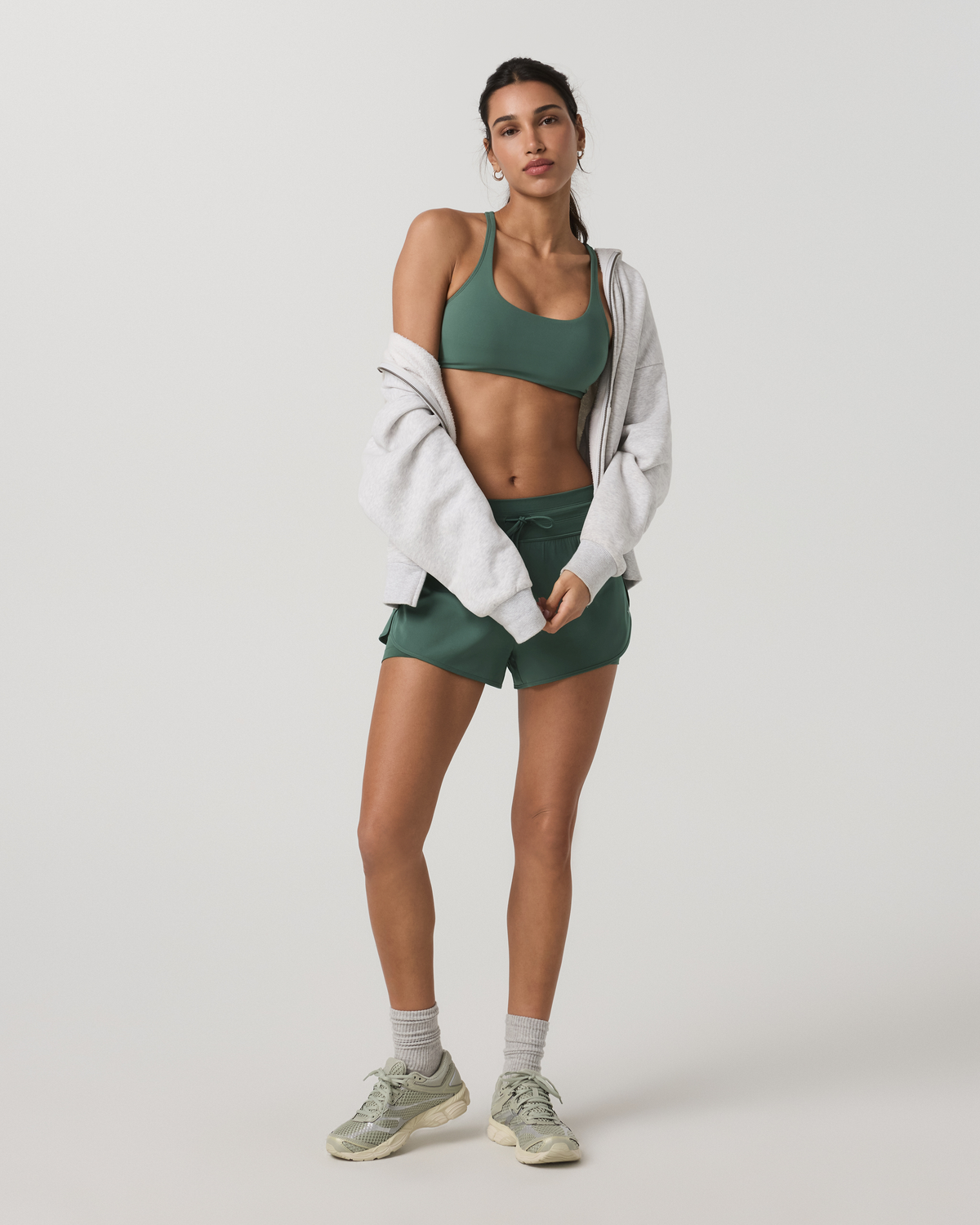 Yosemite Bra Women's Agate Green Strappy Sports Bra - Vuori Clothing