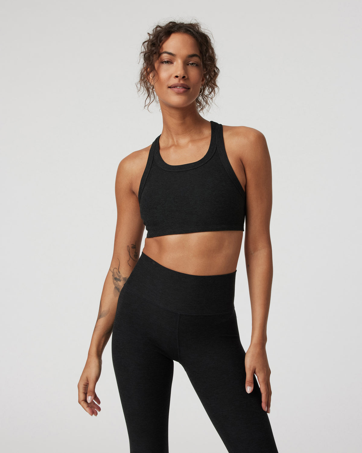 Elevation Racer Bra Black Racerback Sports Bra - Vuori Clothing