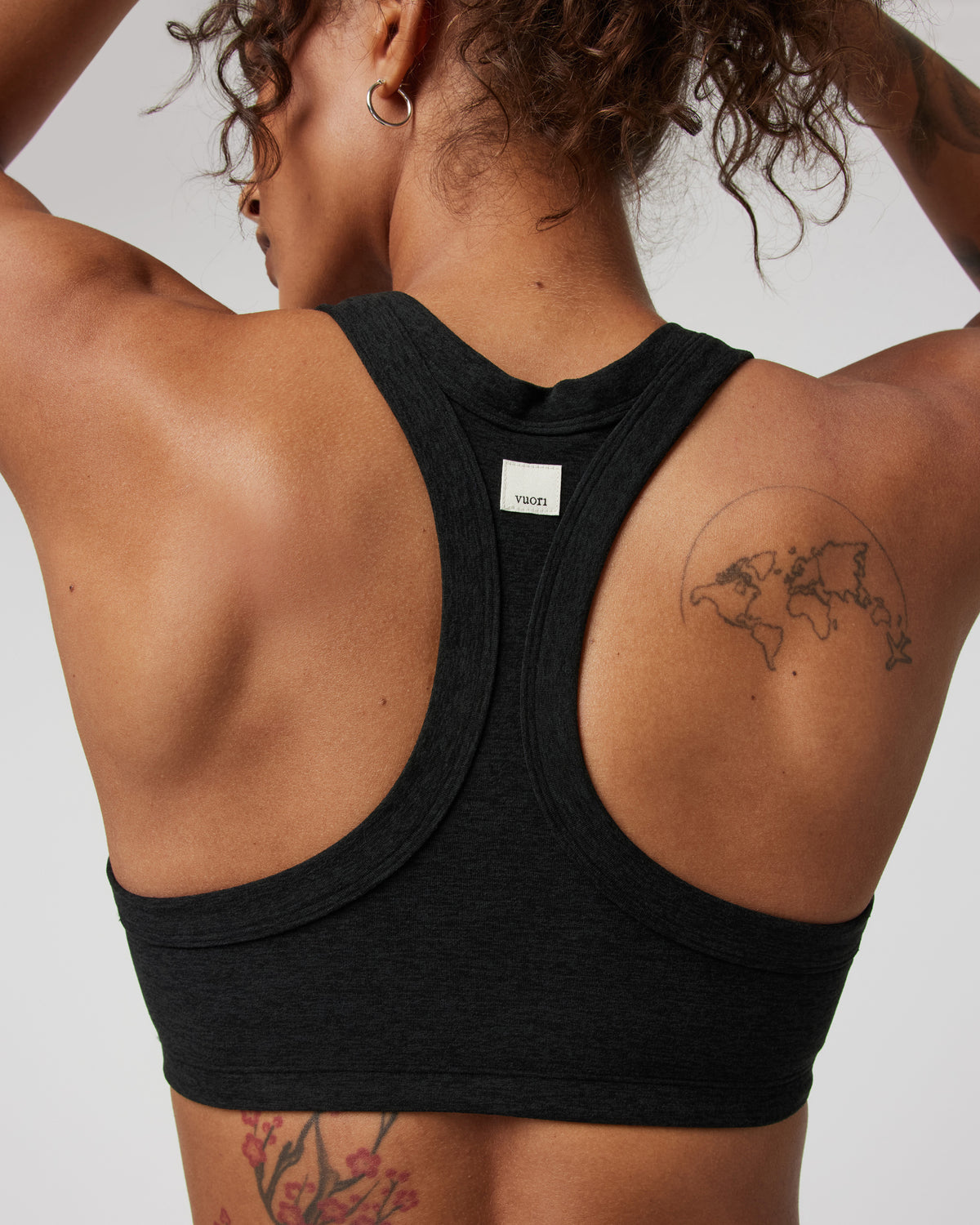 Elevation Racer Bra Black Racerback Sports Bra - Vuori Clothing