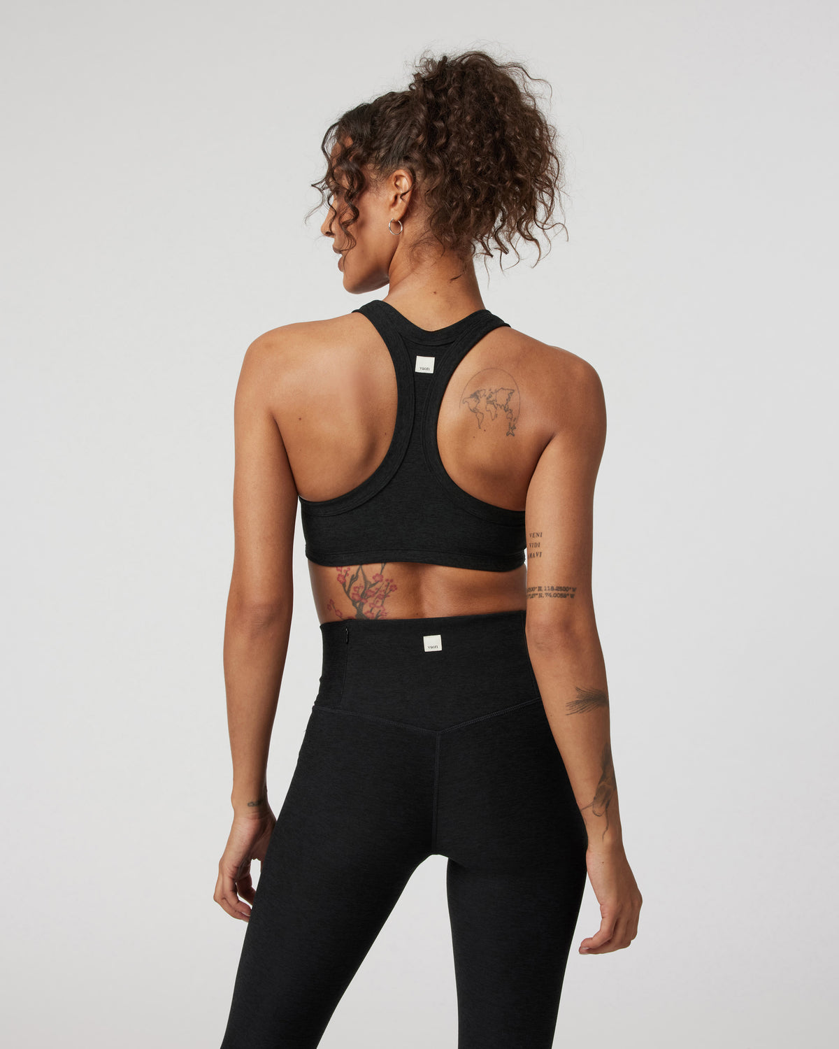 Elevation Racer Bra Black Racerback Sports Bra - Vuori Clothing