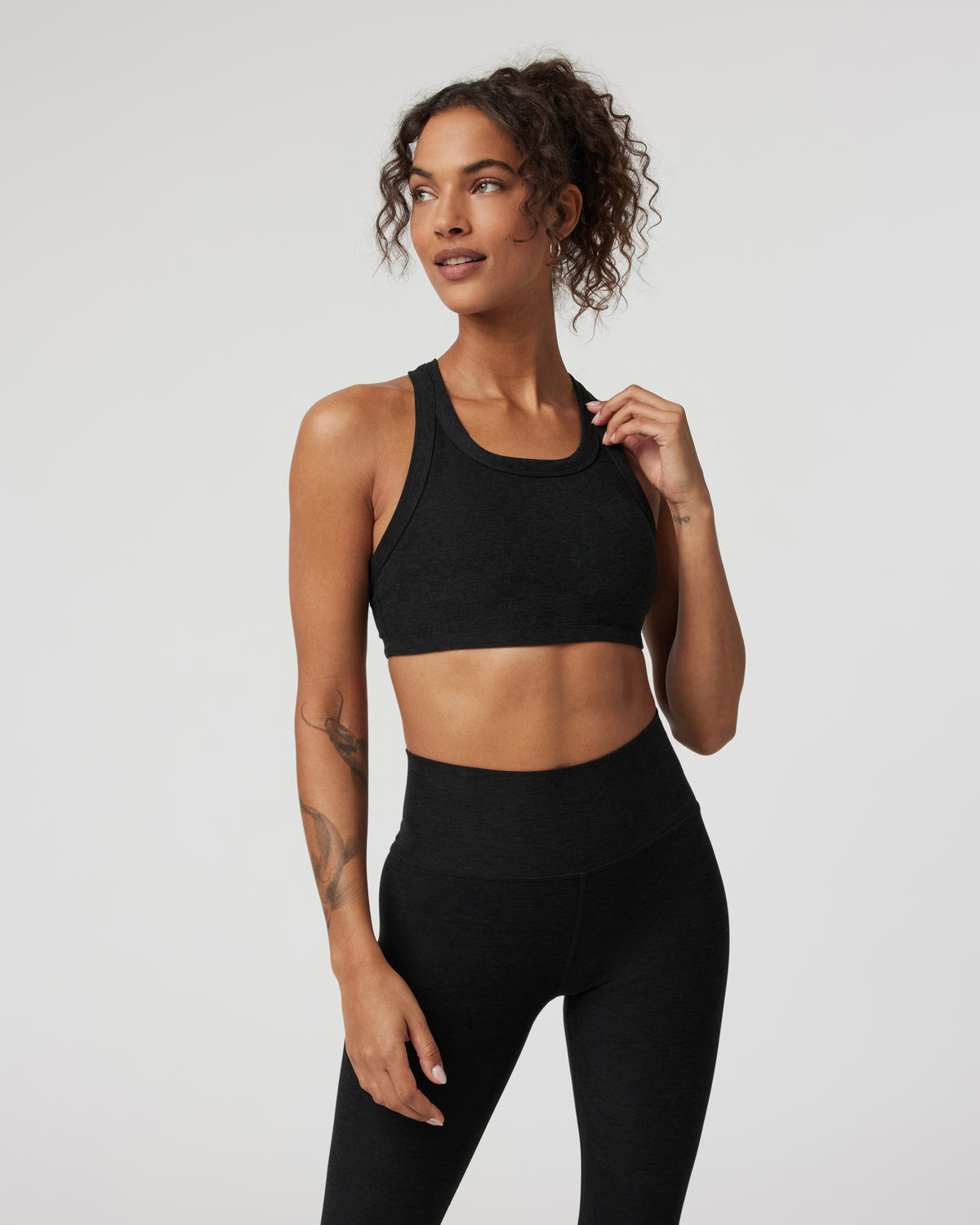 Elevation Racer Bra Black Racerback Sports Bra - Vuori Clothing