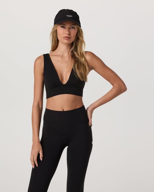 Vuori AllTheFeels™ Triangle Bra Women's Black Bra - Vuori Clothing