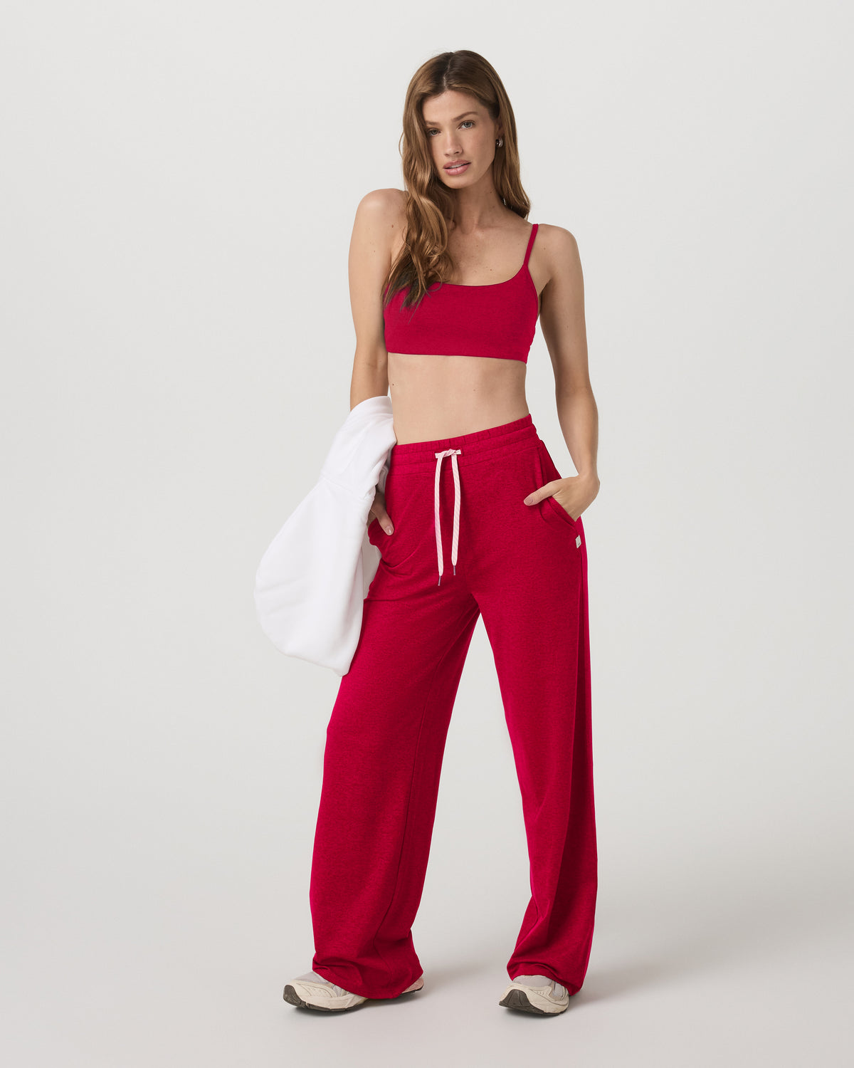 Halo Essential Bra Women's Strawberry Heather Sports Bra - Vuori Clothing