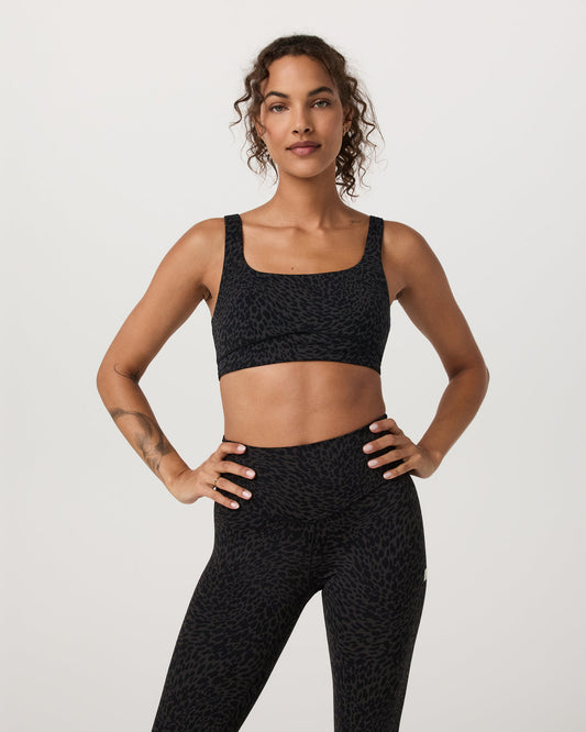 Vuori AllTheForm™ Bra Black Blurred Torrent Sports Bra - Vuori Clothing