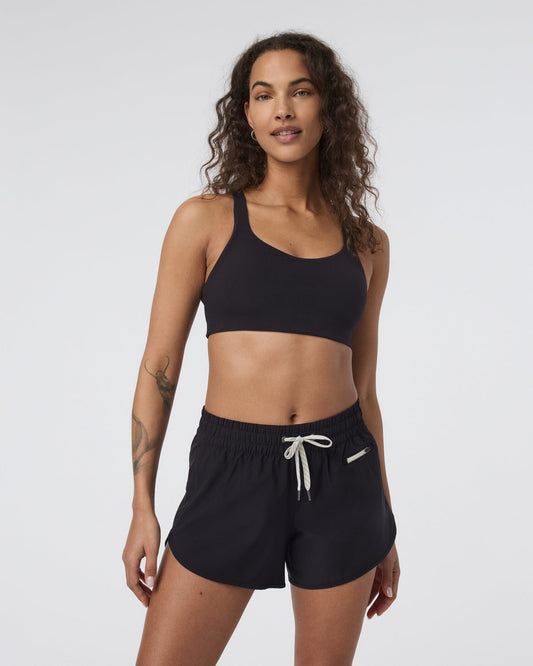 Dynamic Bra Black Medium Support Sports Bra - Vuori Clothing