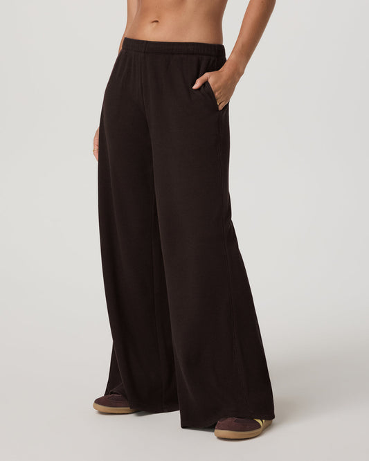 Waffle Wideleg Pant Women's Dark Java Waffle Knit Pants - Vuori Clothing