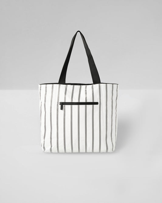ALOHA-Day Tripper Black Charter Stripe Tote Bag - Vuori Clothing