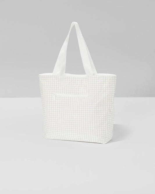 ALOHA-Day Tripper Natural/Bone Gingham Bag - Vuori Clothing