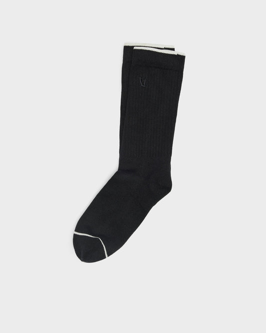 V1 Crew Sock Black Crew Socks Clothing - Vuori Clothing