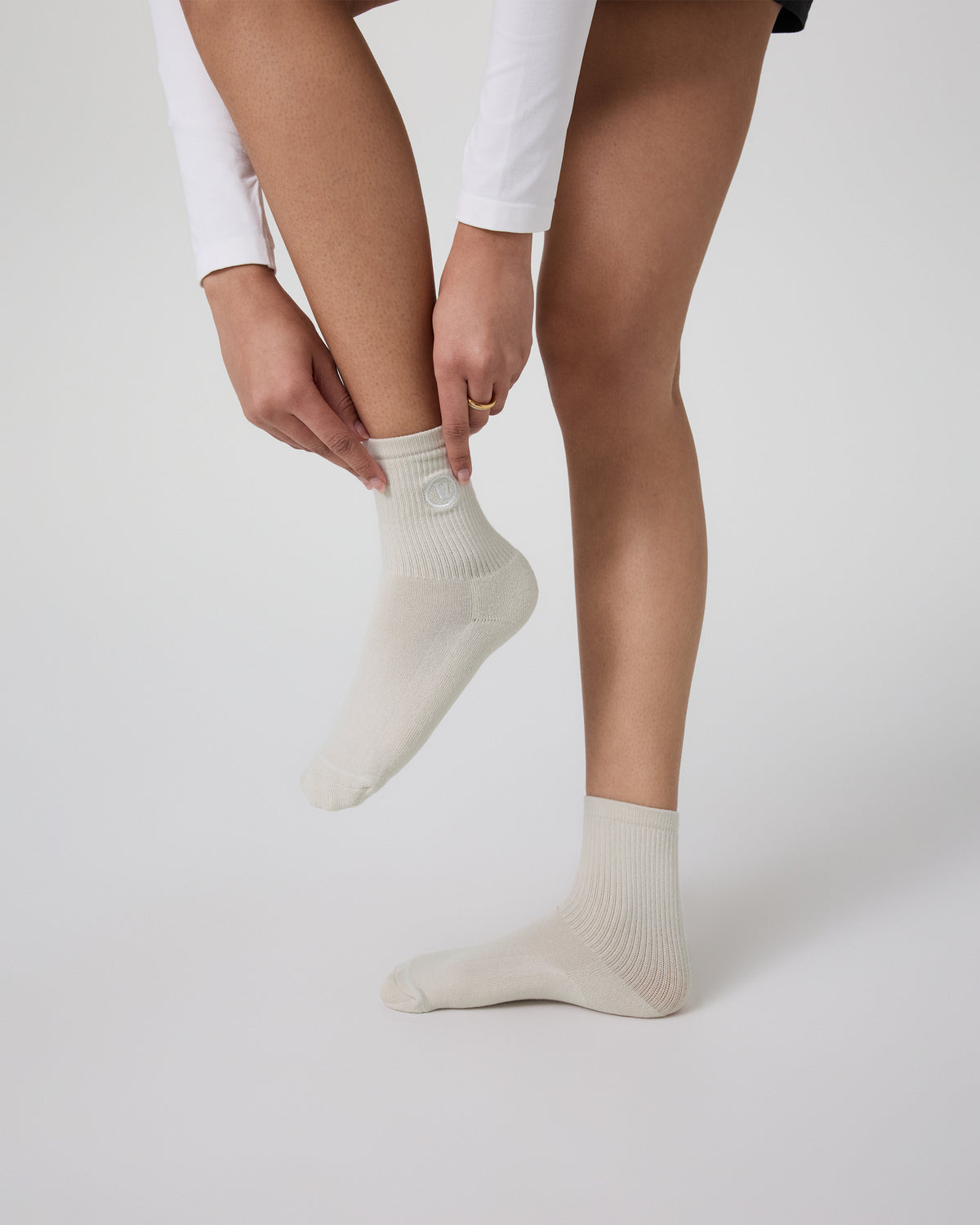 Half Crew Sock Salt Heather - Vuori Clothing