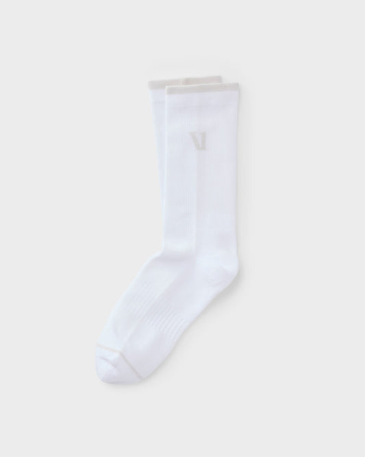 Performance Crew Sock White Crew Socks - Vuori Clothing