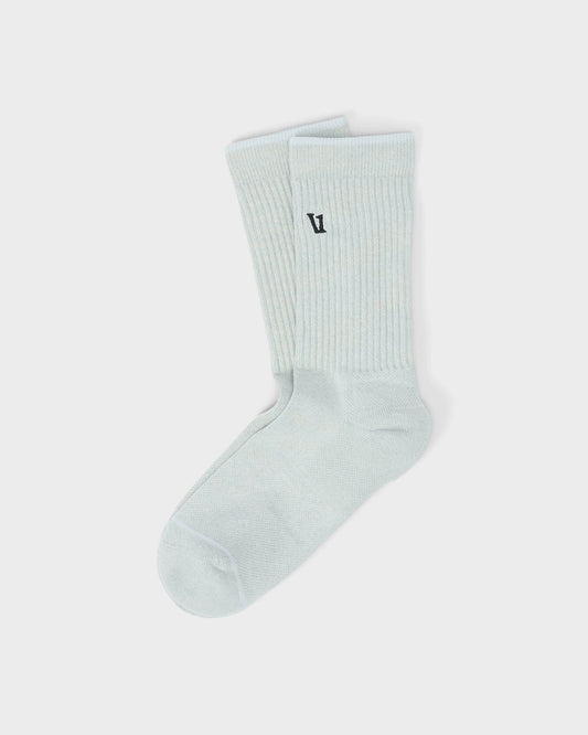 V1 Crew Sock 2.0 Storm Blue Heather Performance Socks - Vuori Clothing
