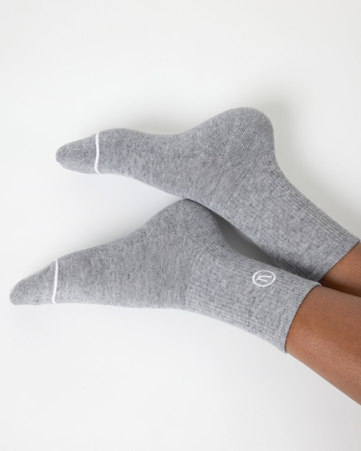 Half Crew Sock 2.0 Light Heather Grey Performance Socks - Vuori Clothing