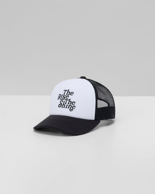 The Rise The Shine Trucker Hat Black Trucker Hat - Vuori Clothing