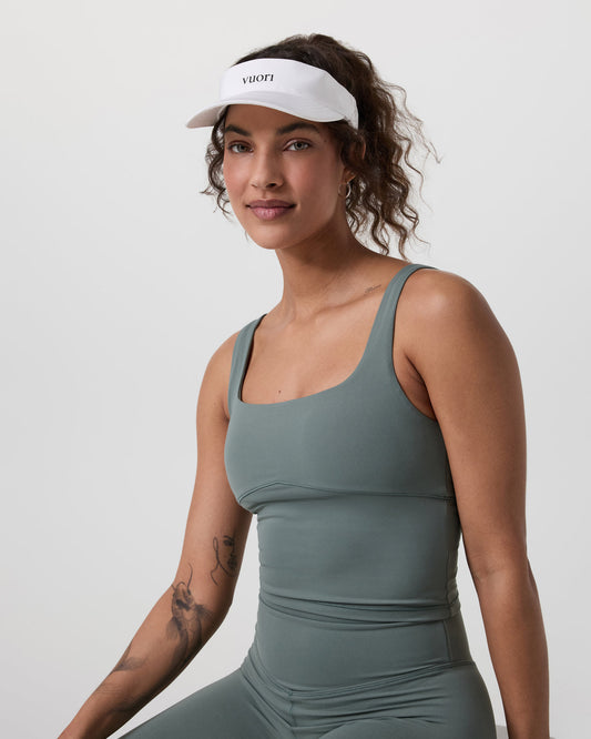 Topspin Visor 2.0 White - Vuori Clothing