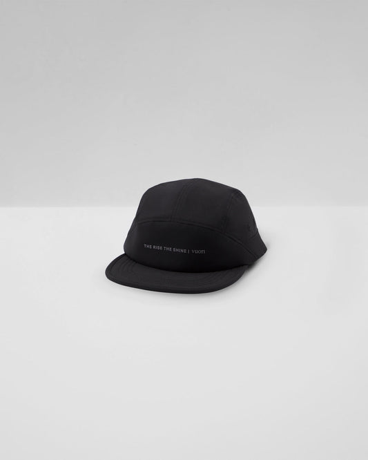Trail Run Cap Black 7-Panel Running Hat - Vuori Clothing