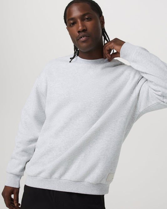 Restore Oversized Crew 2.0 Pale Grey Heather - Vuori Clothing