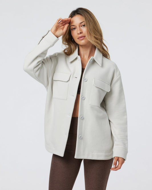Restore Shirt Jacket Salt French Terry Shirt - Vuori Clothing